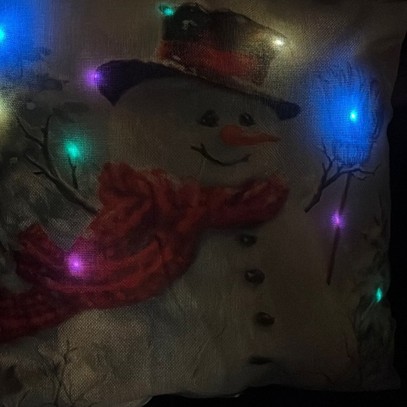 Light Up Pillow Snowman Accent Pillow Throw Pillow - Picture 3 of 9